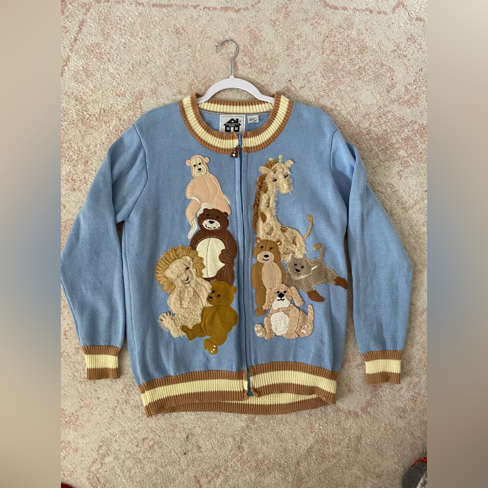 Storybook Knits Zip-up Animal Sweater